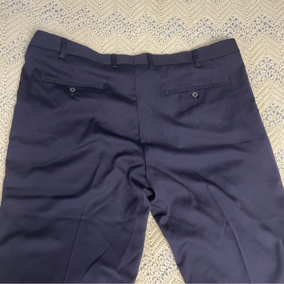4 Pair GS Perfect Fit 46x28 Work Pants Blue Gray Pleated Front Double Button - Picture 15 of 16